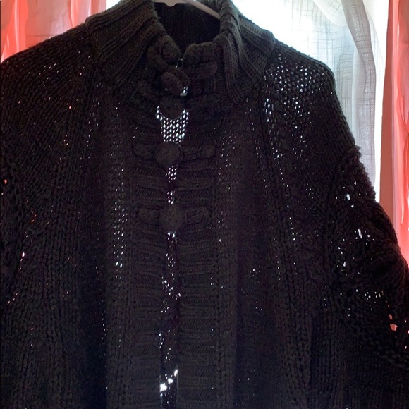 Gray dolman sweater poncho - Picture 3 of 3